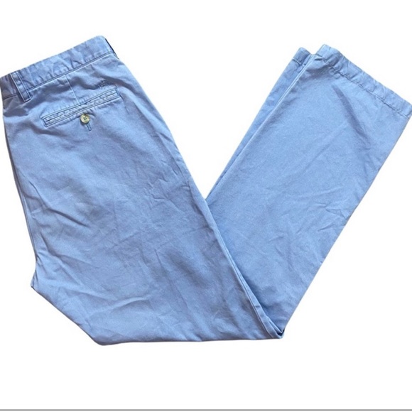 SOUTHERN TIDE "The Skipjack" Trim Fit Light Blue Chino Flat Front Pants 36 Long - Picture 6 of 6